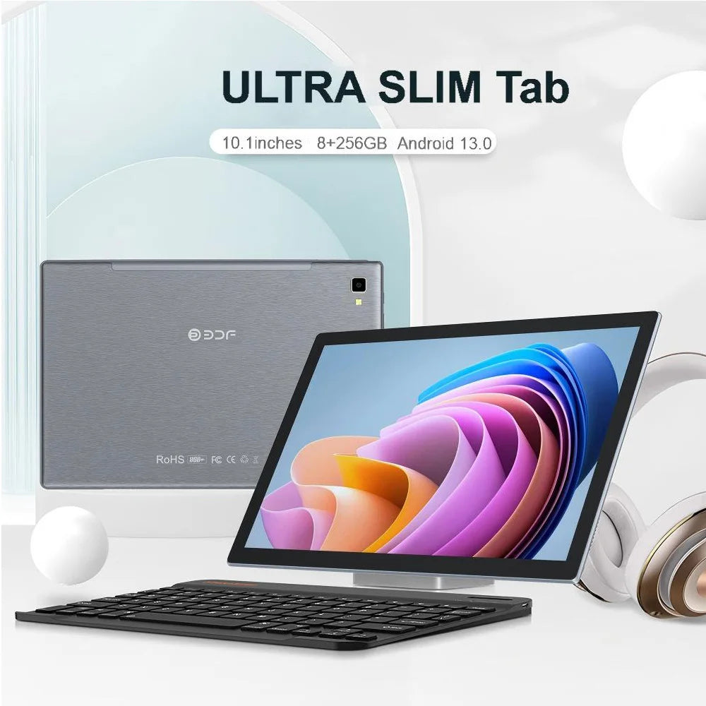 10.1" High-Definition Screen Tablet Octa-Core Processor 8GB+256GB ROM 4G 5G Dual SIM WiFi GPS Metal Shell with Keyboard mouse