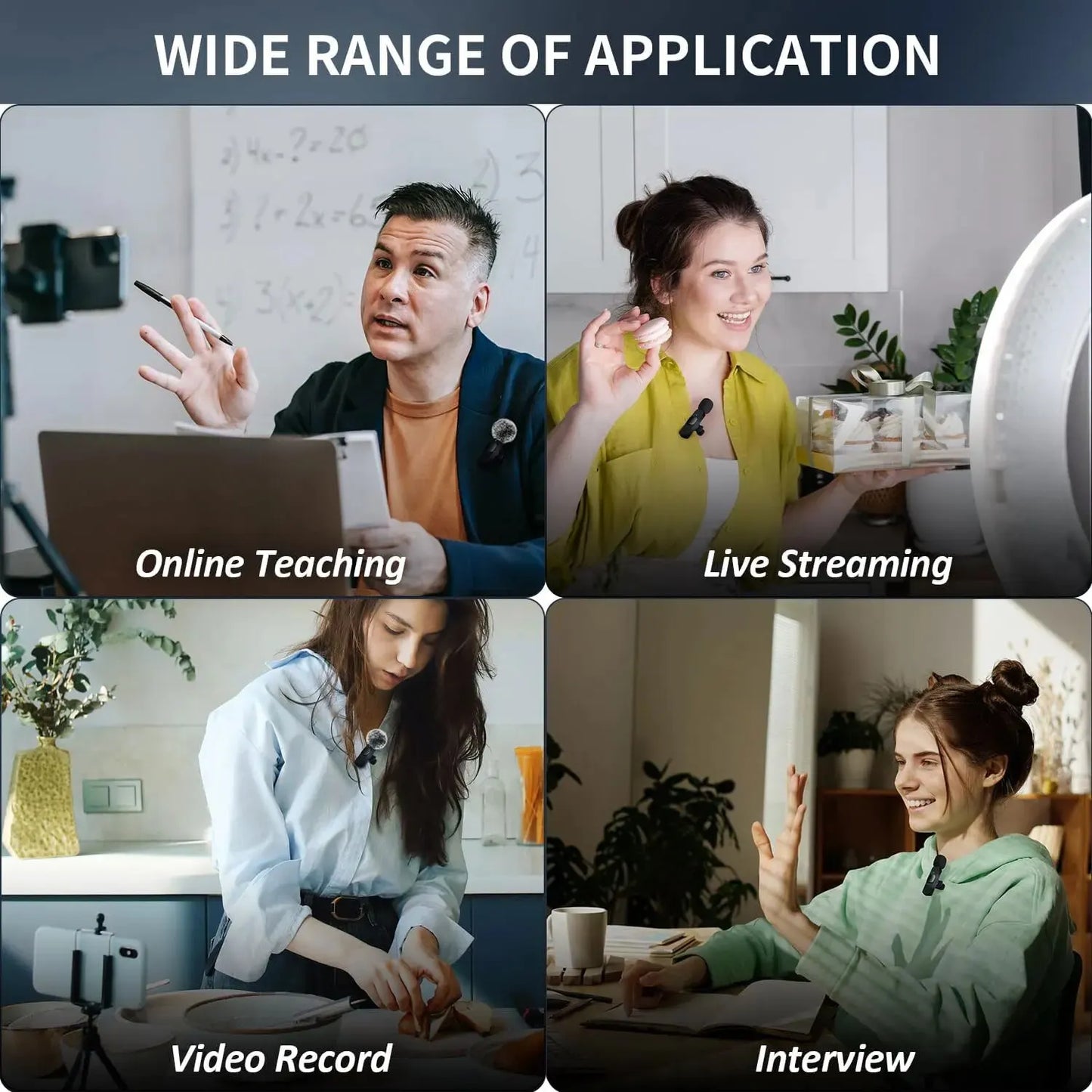 NEW Wireless Lavalier Microphone Audio Video Recording
