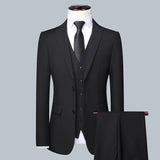 Men's Solid Color Business Suit 2025 High Quality Fashion Banquet Wedding Trend Groom Best Man Single 3/2/1