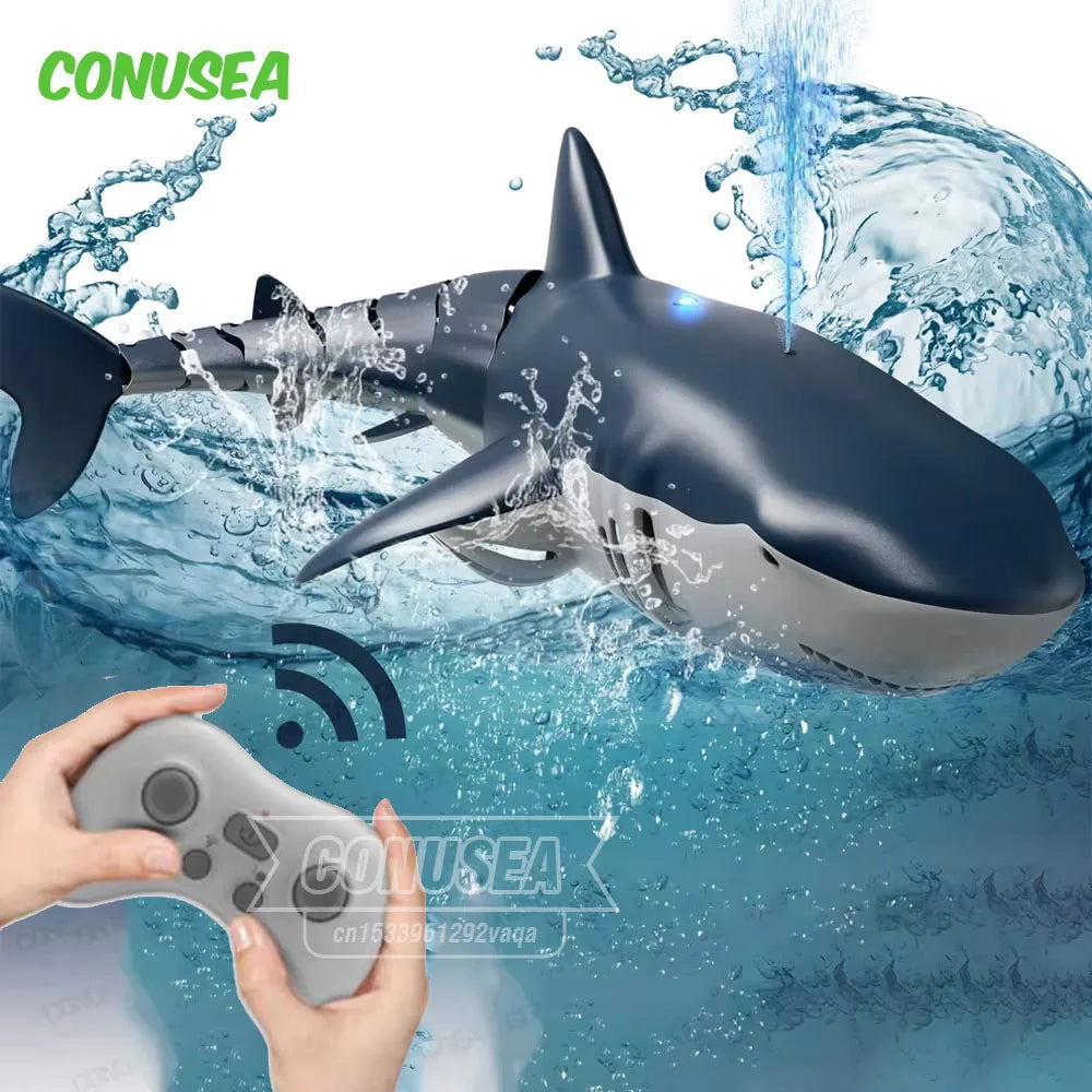 Smart Rc Shark whale Spray Water Toy Remote Controlled