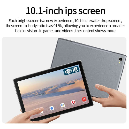 10.1" High-Definition Screen Tablet Octa-Core Processor 8GB+256GB ROM 4G 5G Dual SIM WiFi GPS Metal Shell with Keyboard mouse