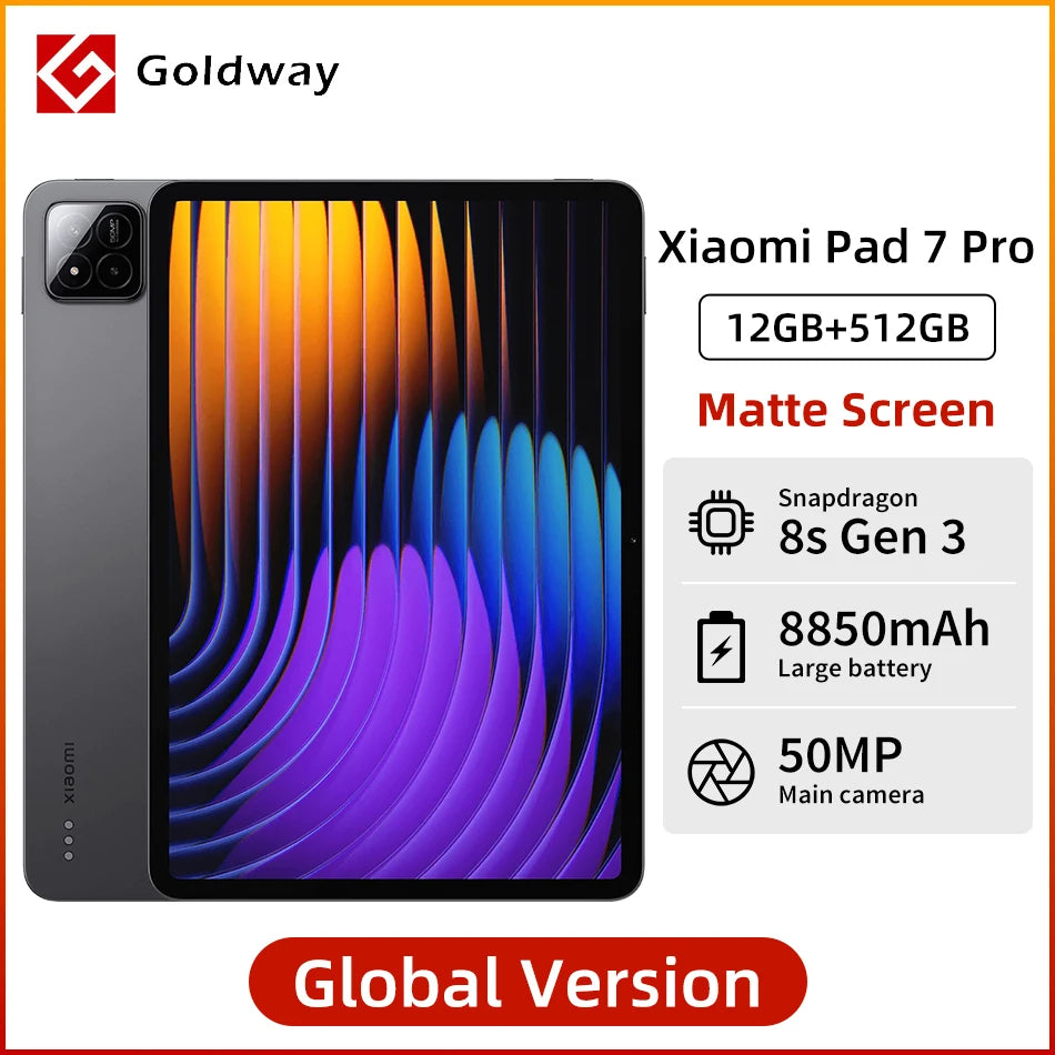 Xiaomi Pad 7 Pro Global Version Snapdragon 8s Gen 3 Mi Tablets 50MP Camera 8850mAh 67W HyperCharge 11.2" 3.2K 144Hz Display
