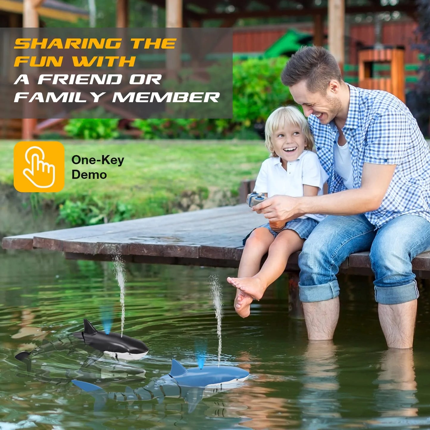 Smart Rc Shark whale Spray Water Toy Remote Controlled