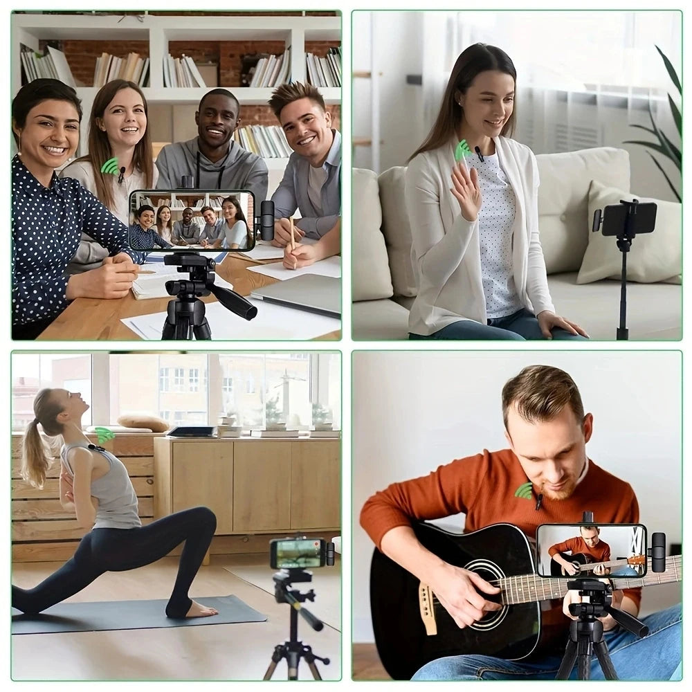 NEW Wireless Lavalier Microphone Audio Video Recording