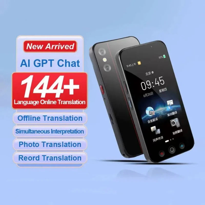 Intelligent AI ChagGPT WIFI Voice Photo Translator Offline 18Language Online 144Language SimultaneousTranslation Device with APP