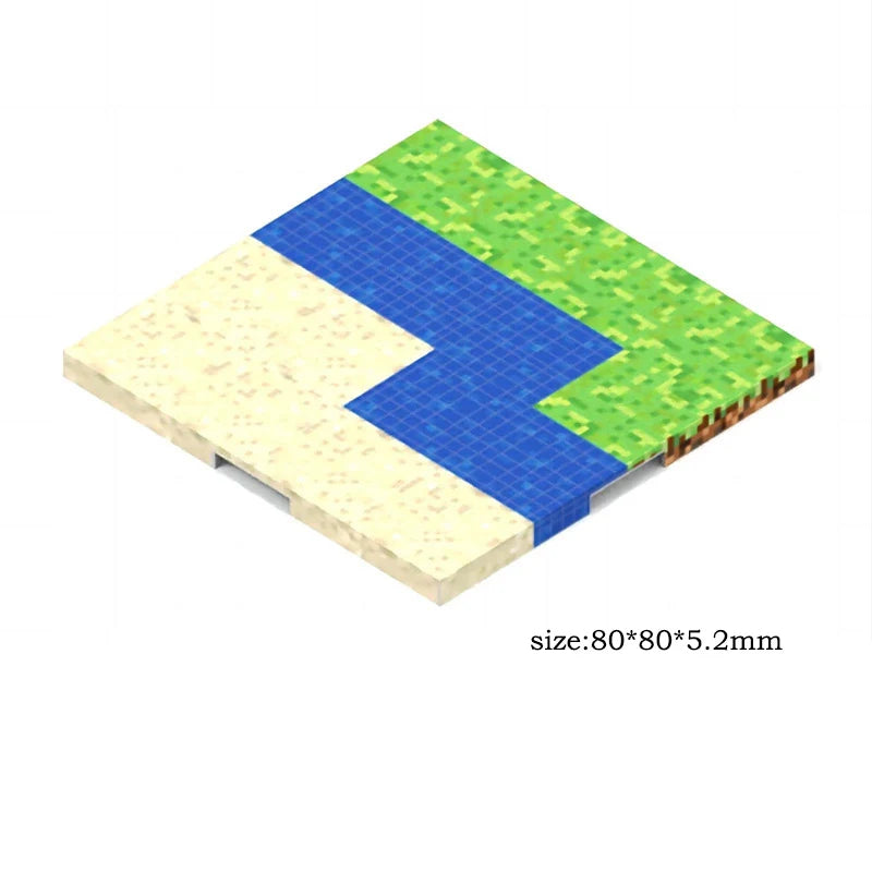 Magnetic Base Plate Variety Baseplates Match Mine World Magnetic Building Blocks Toy