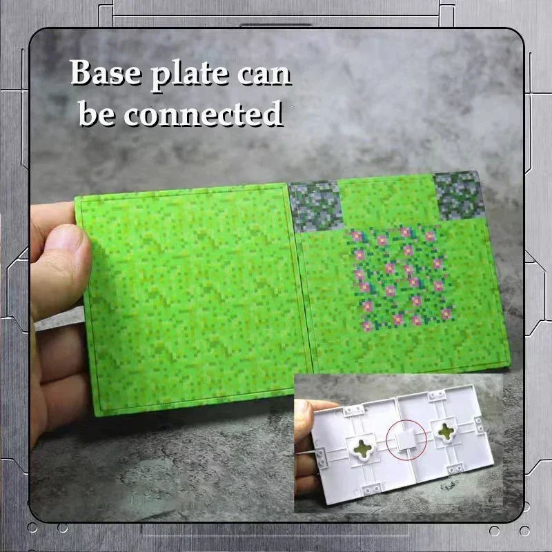 Magnetic Base Plate Variety Baseplates Match Mine World Magnetic Building Blocks Toy