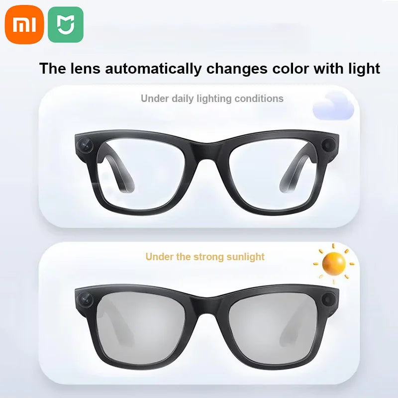 XIAOMI MIJIA Smart AI Glasses 800W Pixel G300 AI Shooting Camera HD Photo Video Voice Call Translation Waterproof Glasse Devices