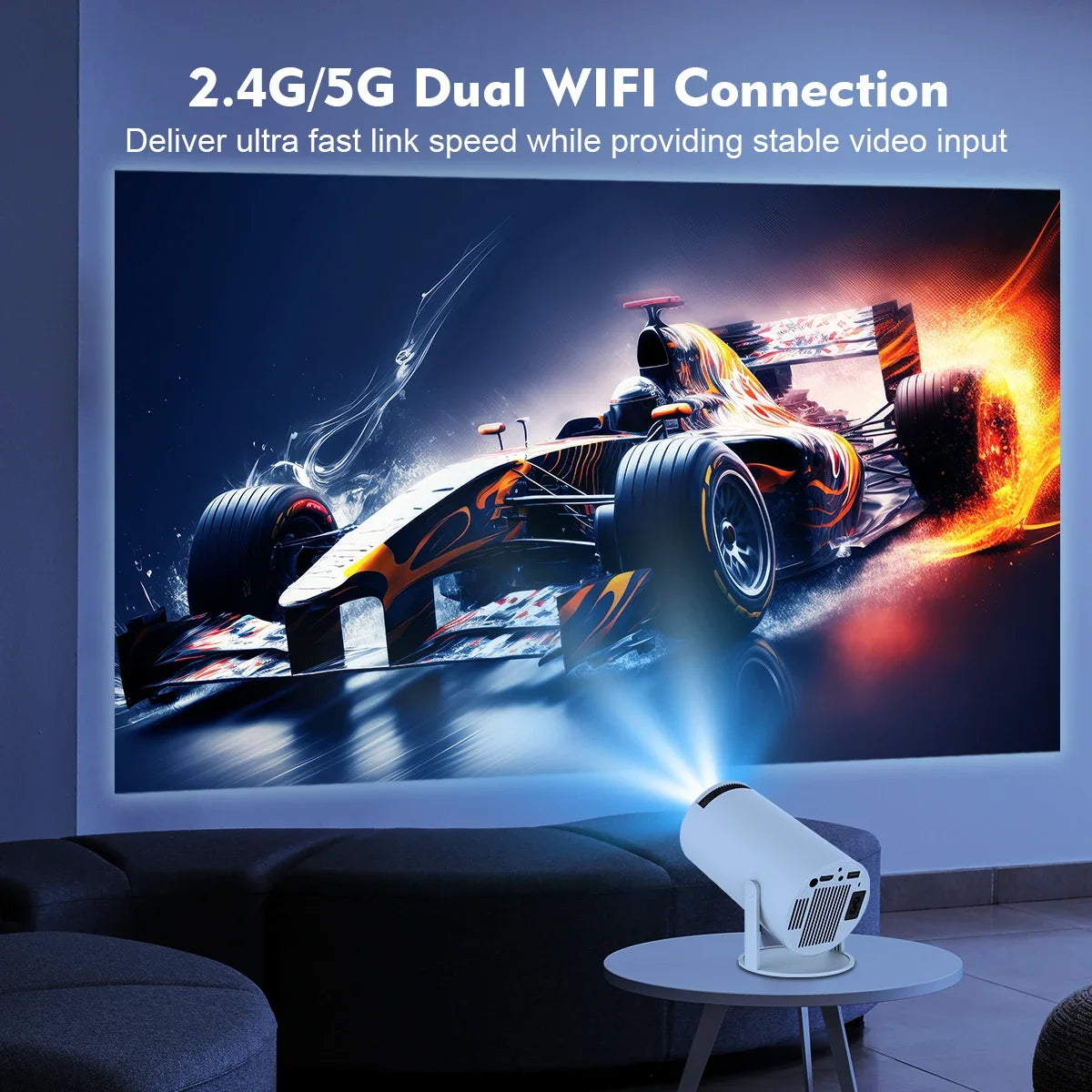 Magcubic 4K HD Projector HY300 Android11 Dual Wifi6 290ANSI Allwinner H713 BT5.0 1280*720 Home Cinema Outdoor Projetor HY300 Pro
