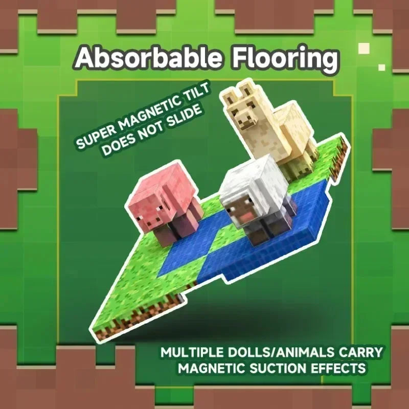 Magnetic Base Plate Variety Baseplates Match Mine World Magnetic Building Blocks Toy