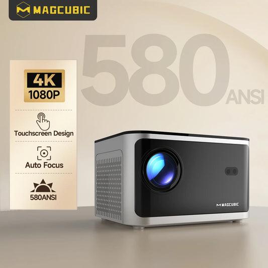 Magcubic Android 11 4K Smart Projector 580ANSI 1920*1080P Full HD Wifi6 BT5.0 Allwinner H713 Voice Control Home Cinema Theater