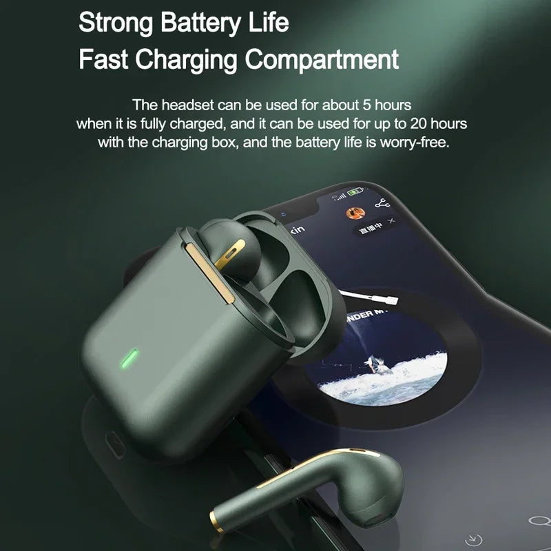 Xiaomi J18 Wireless Bluetooth Earphones HiFI In Ear Stereo Soundtrack Microphone Waterproof Touch Noise Reduction Earphones
