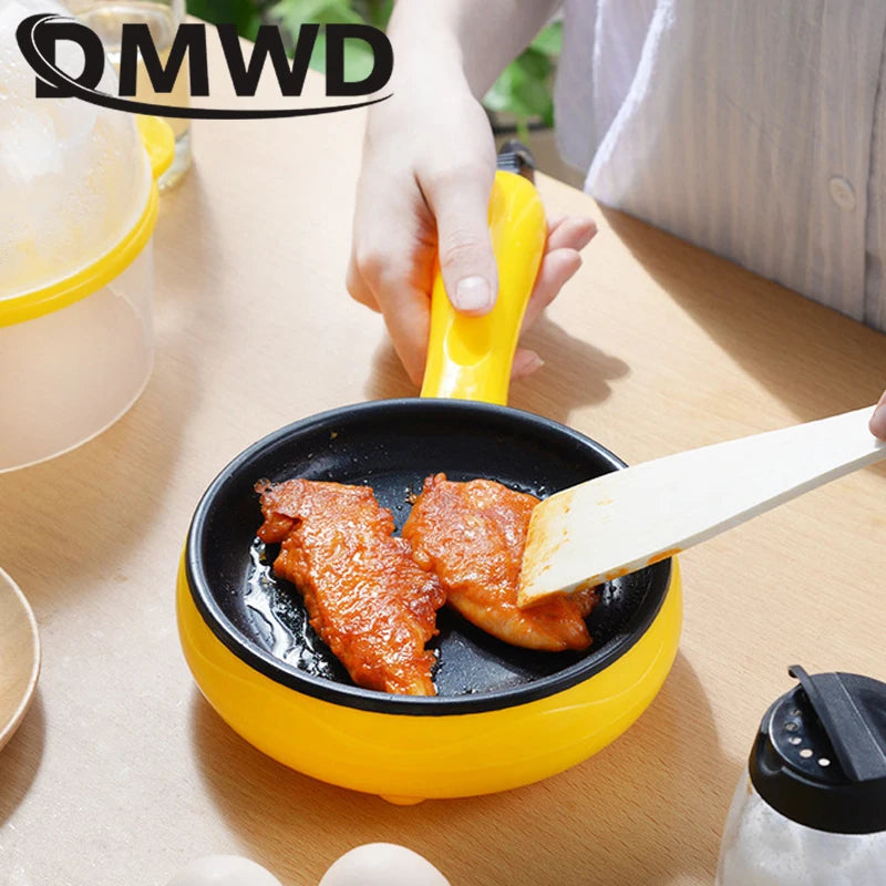 Multifunctional Mini Electric Egg Omelette Cooker Eggs Boiler Food Steamer Breakfast Pancake Fried Steak Non-stick Frying Pan EU