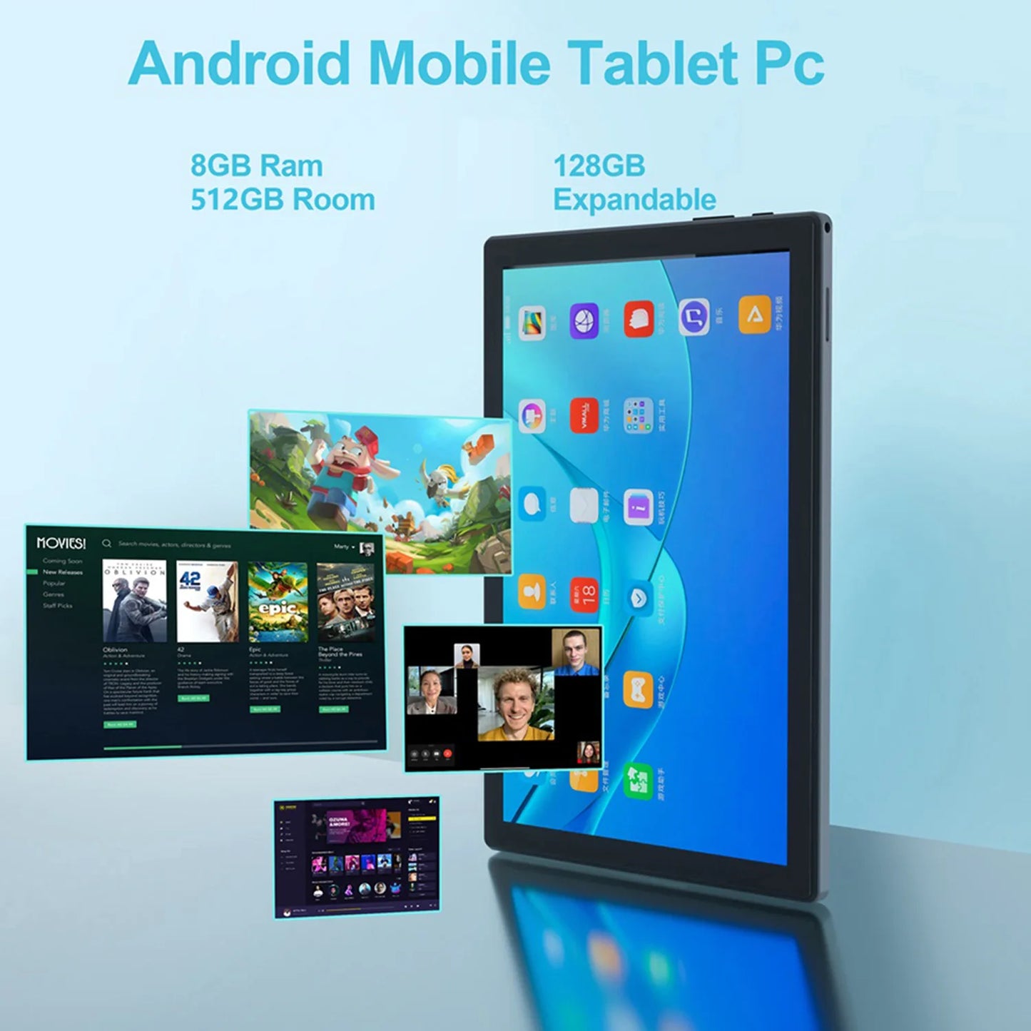 New 5G Pad Global Version 10.36 Inch Tablets 10 core 8GB RAM 512GB ROM Dual SIM Cards 3G/4G LTE 5G WiFi Tablet Pc Android 13.0