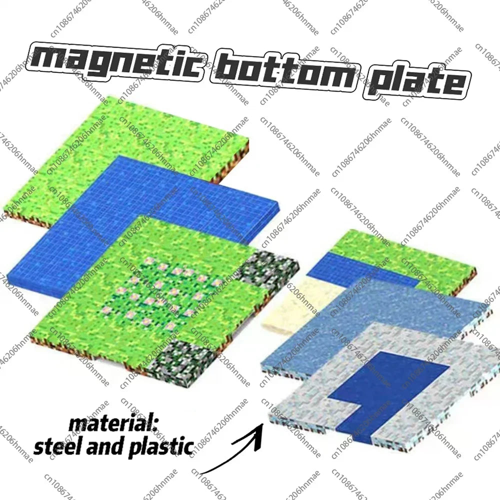 Magnetic Base Plate Variety Baseplates Match Mine World Magnetic Building Blocks Toy