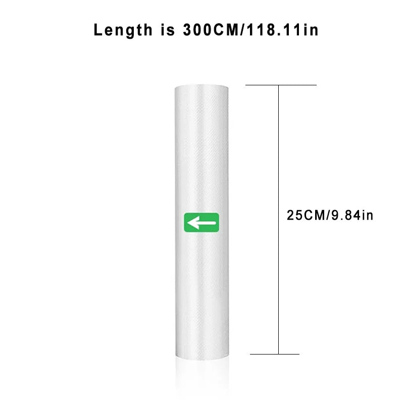 1 Roll 300CM Vacuum Seal Bags For Food, Food Saver Bags Rolls, Household Vacuum Packing Bag, Vacuum Sealer, Vacuum Storage Bags