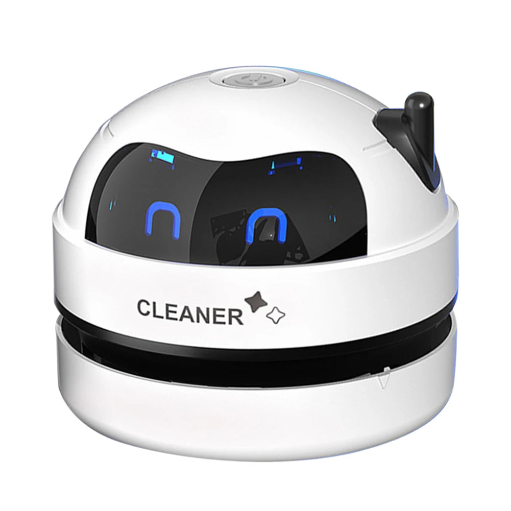 Mini Vacuum Cleaner Portable Desk Table Dust Vacuum USB Rechargeable with Detachable Nozzle Pet Hair Pencil Crumbs Cleaning Tool