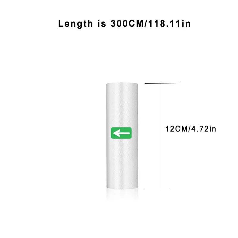 1 Roll 300CM Vacuum Seal Bags For Food, Food Saver Bags Rolls, Household Vacuum Packing Bag, Vacuum Sealer, Vacuum Storage Bags