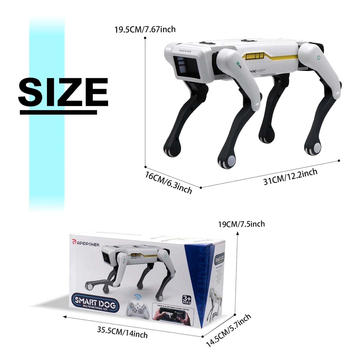 Intelligent AI RC Robot Dog Voice Dialogue APP Remote Control
