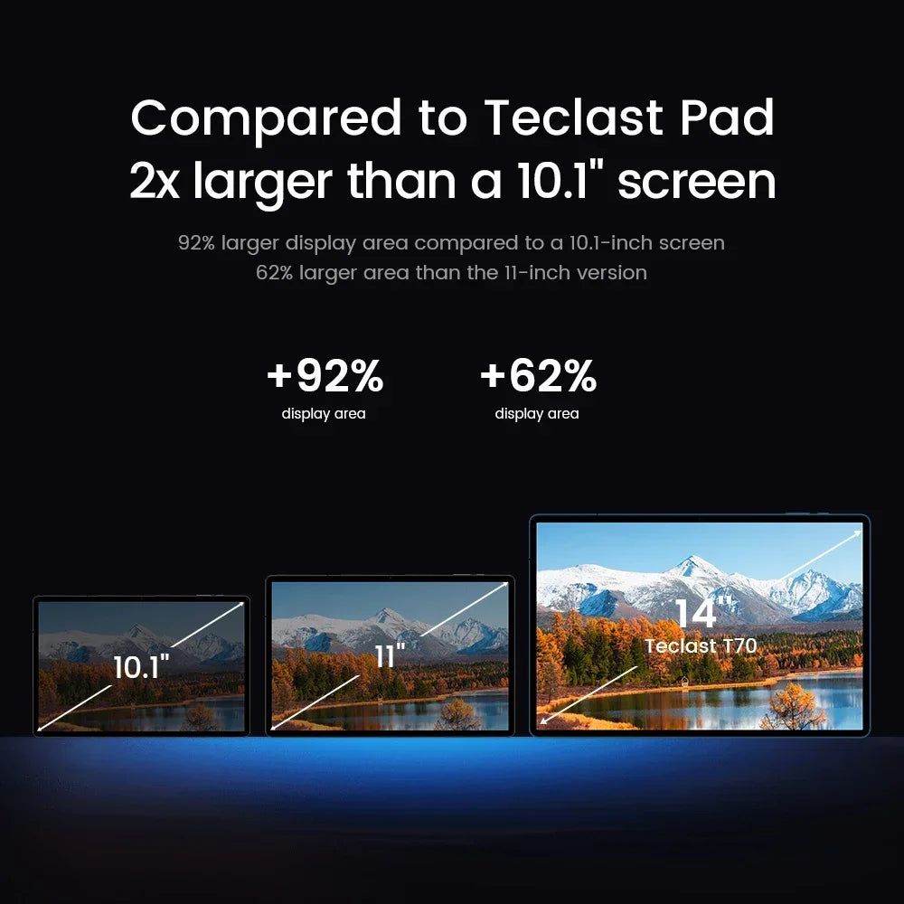 【World Premiere】Teclast T70 Tablet 14" FHD Display Android 14 MTK Helio G99 8GB/256GB 10000mAh Battery 18W 4G LTE Global Versi