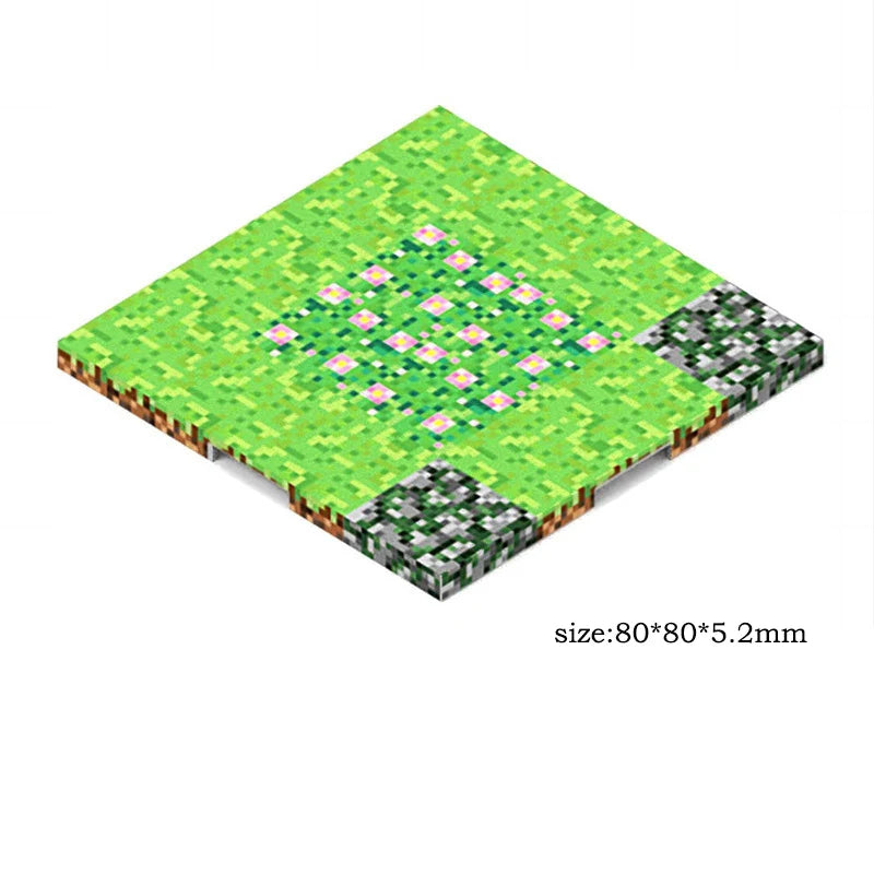Magnetic Base Plate Variety Baseplates Match Mine World Magnetic Building Blocks Toy