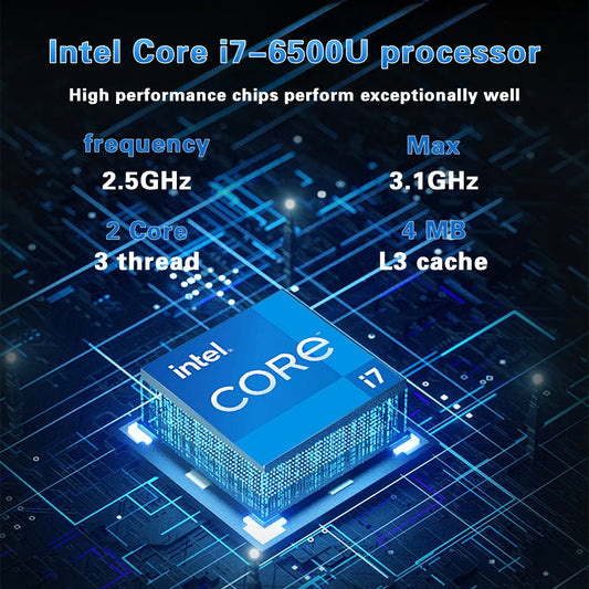 15.6" Portable Laptop Computer Intel Core i7 6500U i3 6100U Windows 11 Pro 16GB DDR4 1TB SSD Notebook PC Gaming Laptops