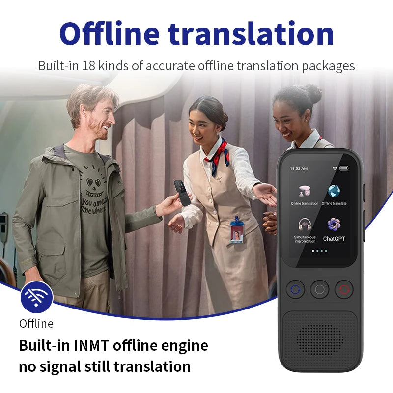 Languages Translation Device Support 138 Language Translator Device 2025 AI Translator with ChatGPT Simultaneous Interpretation