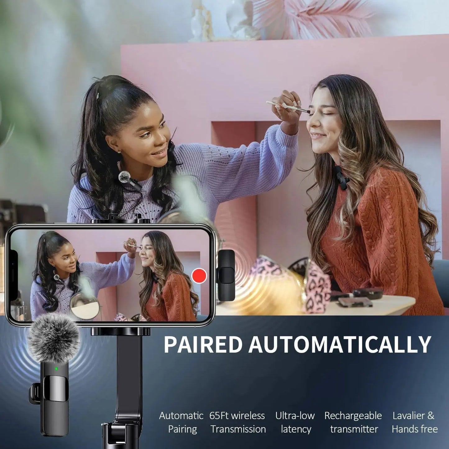 NEW Wireless Lavalier Microphone Audio Video Recording
