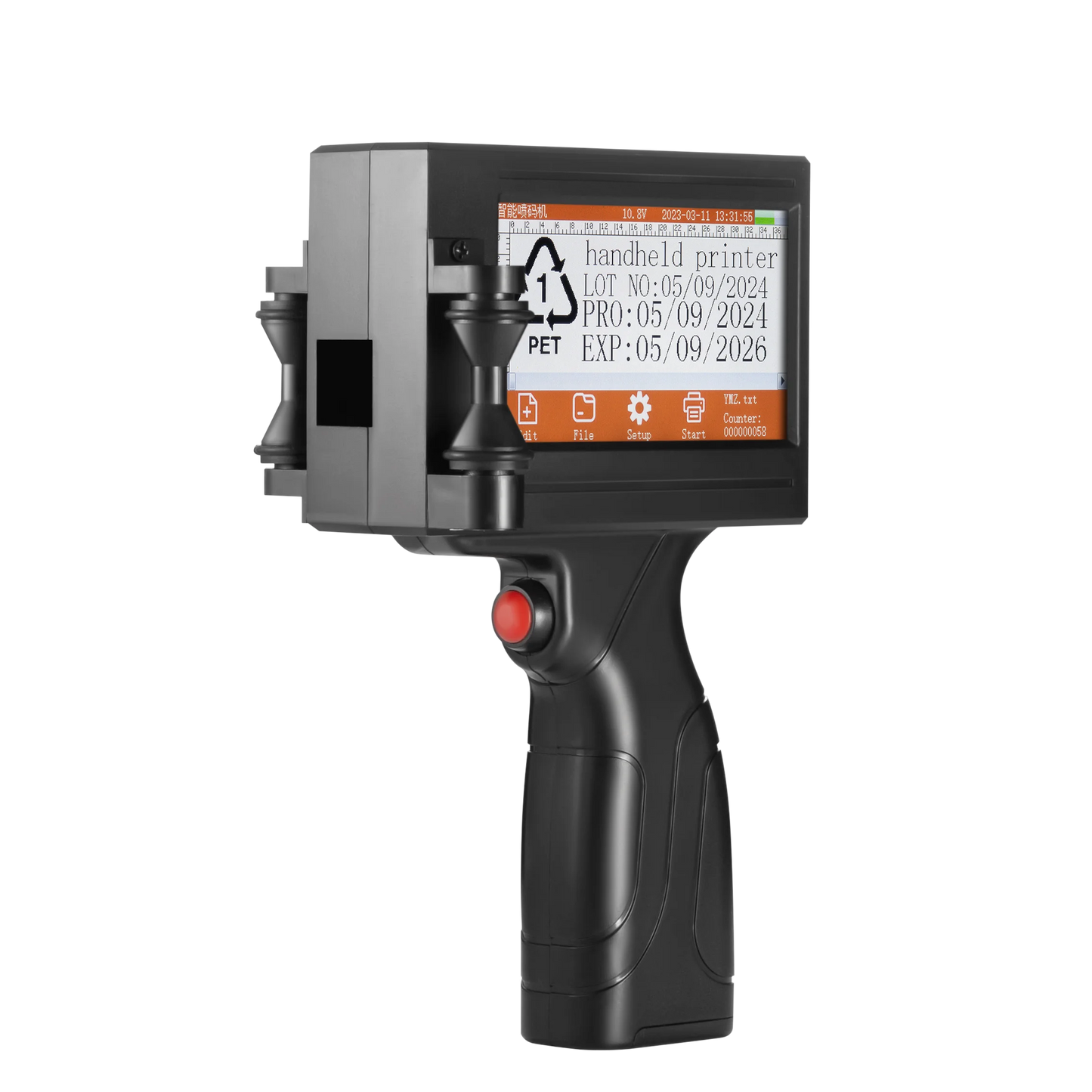 YS300  12.7mm English languages code date number logo expiry date label plastic carton hand jet handheld thermal inkjet printer