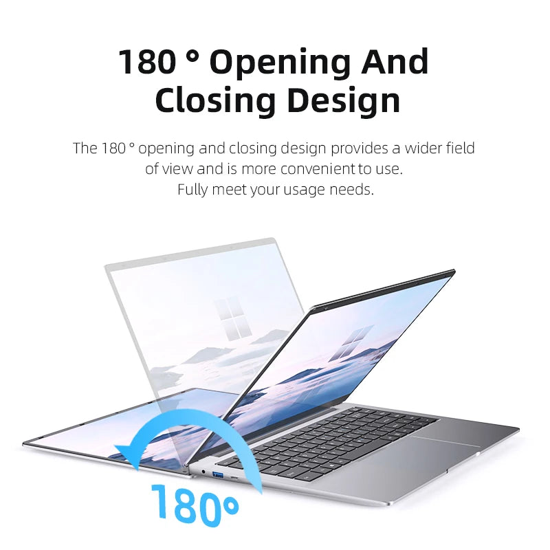 Laptop Computer Windows 11 Pro Intel Atom A3950 Quad-Core 2025 Notebook PC 12GB RAM 1TB 2TB SSD 1920*1080 Office Computer